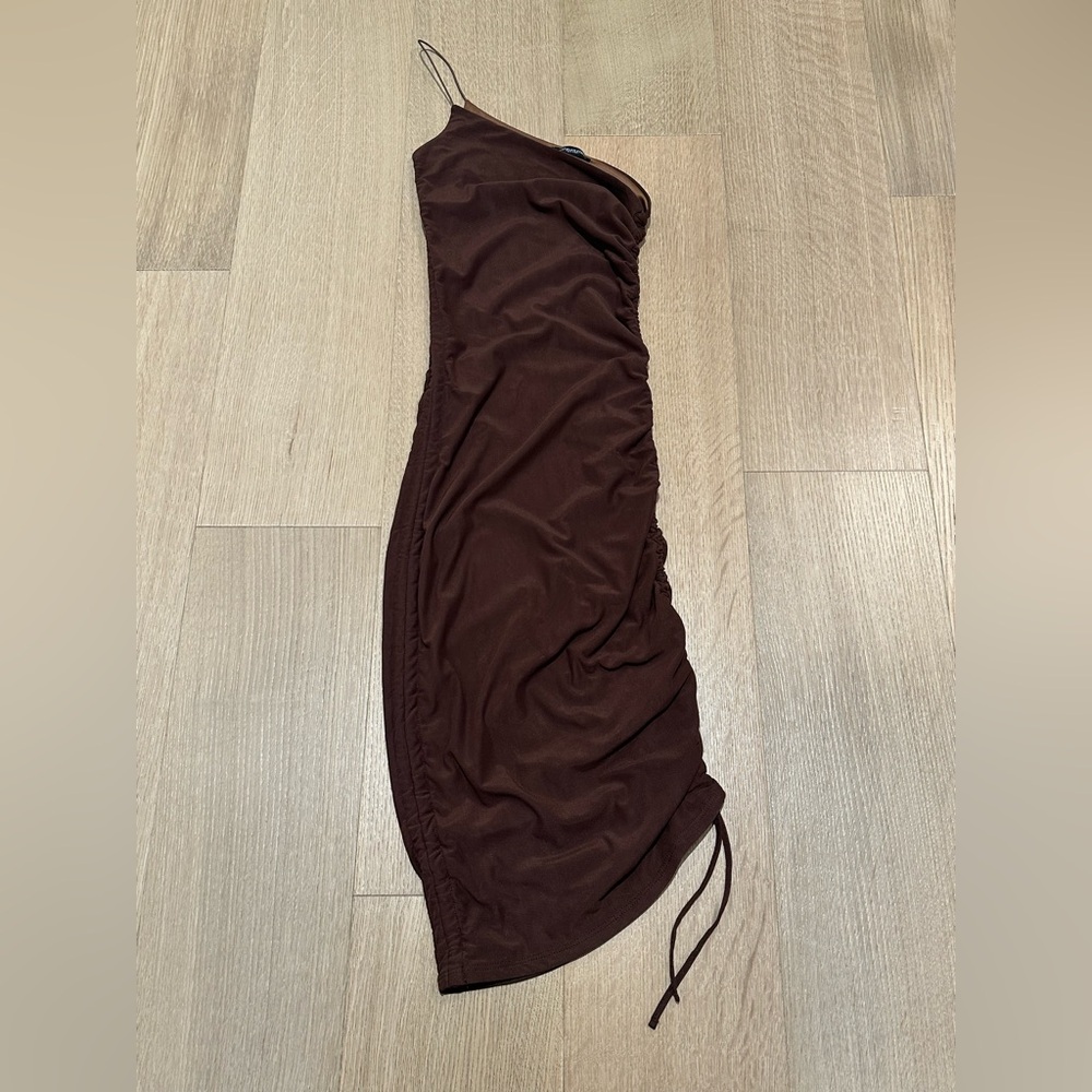 PrettyLittleThing Brown Dress